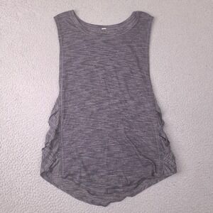 Lululemon Tank Top Size 4 Gray‎ Var-City Lattice Open Side Tank Braid Sleeveless